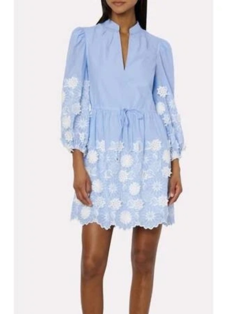 MILLY Elise 3D Cotton Embroidered Dress Size 8